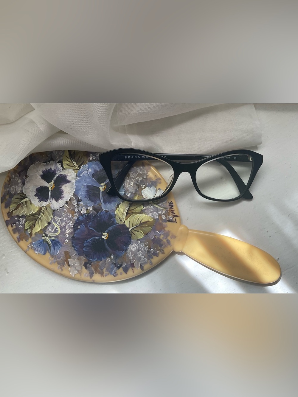Prada Black Cat-Eye Women's Glasses